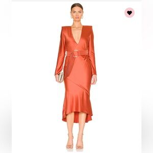 Zhivago - One Way or Another dress, color is Ochre, size is 4, shoulder pads